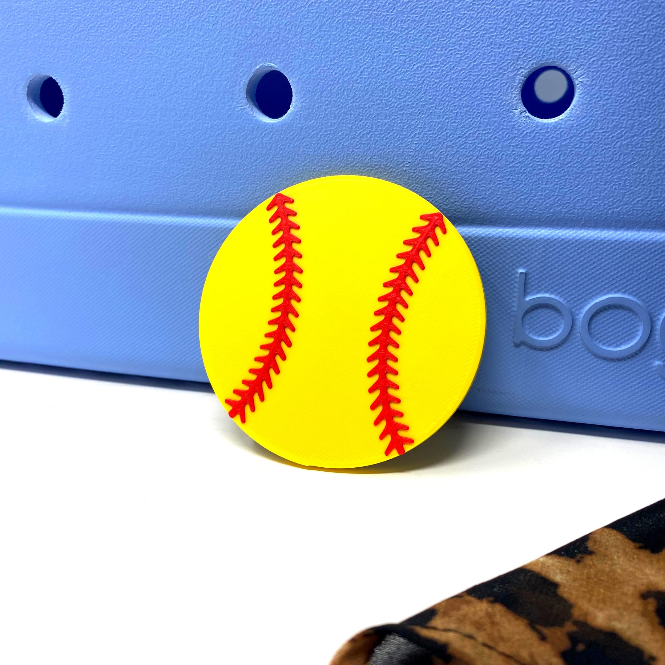 BAGLETS Softball Charm - Decorative Sports Accessory for Bogg Bags, Simply Southern & Tote Bags - Perfect for Game Days, Team Spirit & Casual Outings