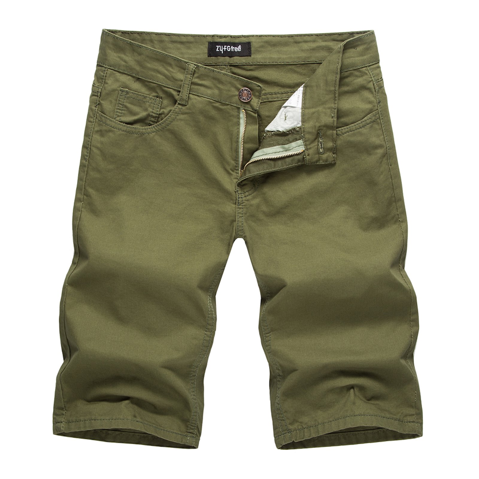 ZumZup Men's Summer Casual Chino Shorts - Lightweight Bermuda Beach Pants for Outdoor Activities, Travel & Vacation Wear