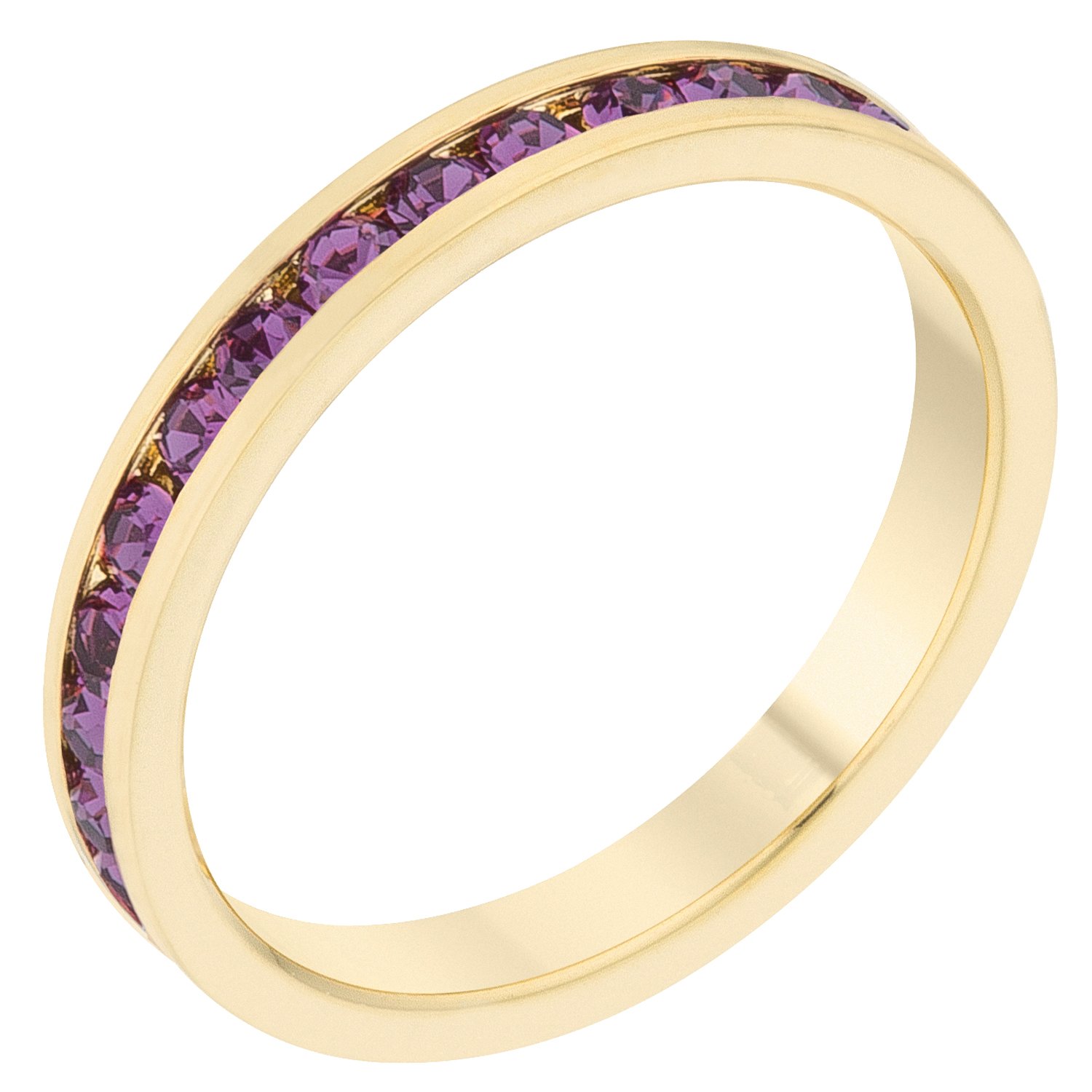 Elegant Swarovski Crystal Birthstone Stackable Eternity Rings - Perfect for Anniversary Gifts, Wedding Bands & Everyday Jewelry