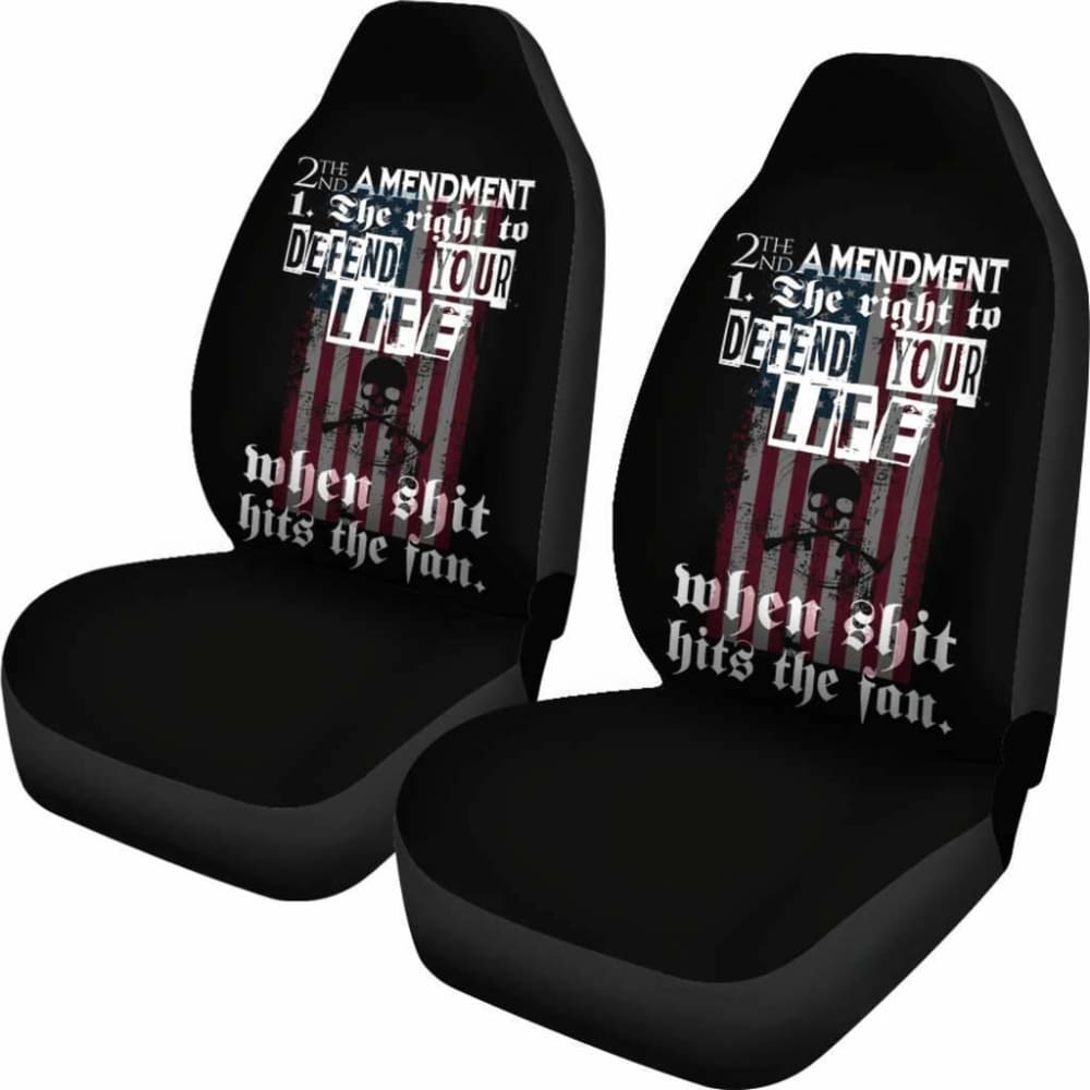 2nd Amendment Patriotic Quotes USA Car Seat Covers - Durable Custom Seat Protectors for Trucks & SUVs - Perfect for Gun Owners & Freedom Supporters