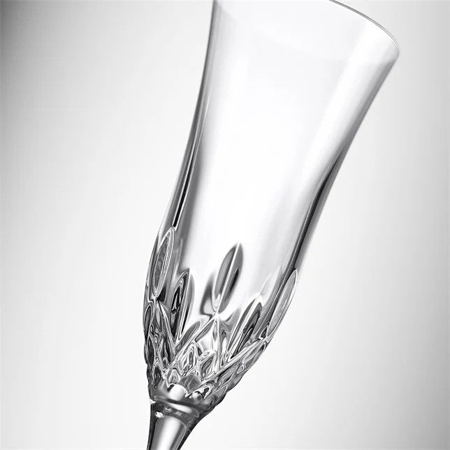 Lismore Essence Champagne Flutes Set of 2 - Elegant Crystal Glassware for Weddings, Parties & Special Occasions