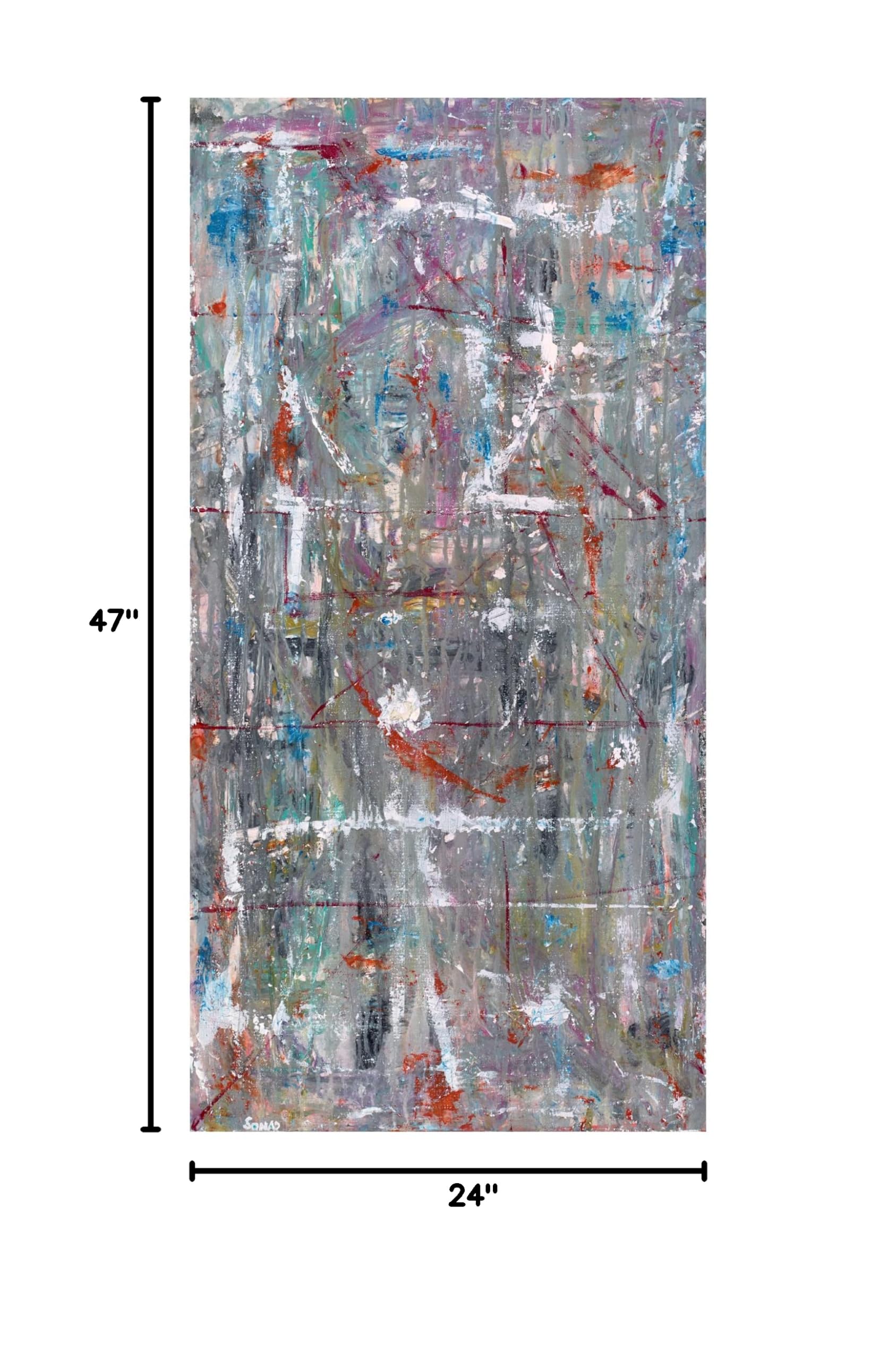 Trademark Fine Art 'Julibee Series Triptych 2' Canvas Wall Art by Sona - Modern Home Decor for Living Room, Bedroom & Office