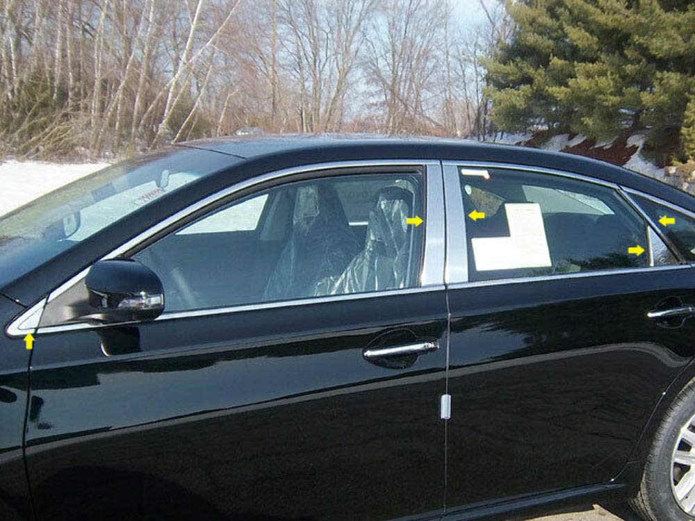 2013-2018 Toyota Avalon 10-Piece Stainless Steel Pillar Post Trim Kit with Front Triangle Cover - Durable Exterior Car Accessories for Enhanced Style & Protection (PP13168) | Perfect for Car Enthusiasts & Vehicle Customization