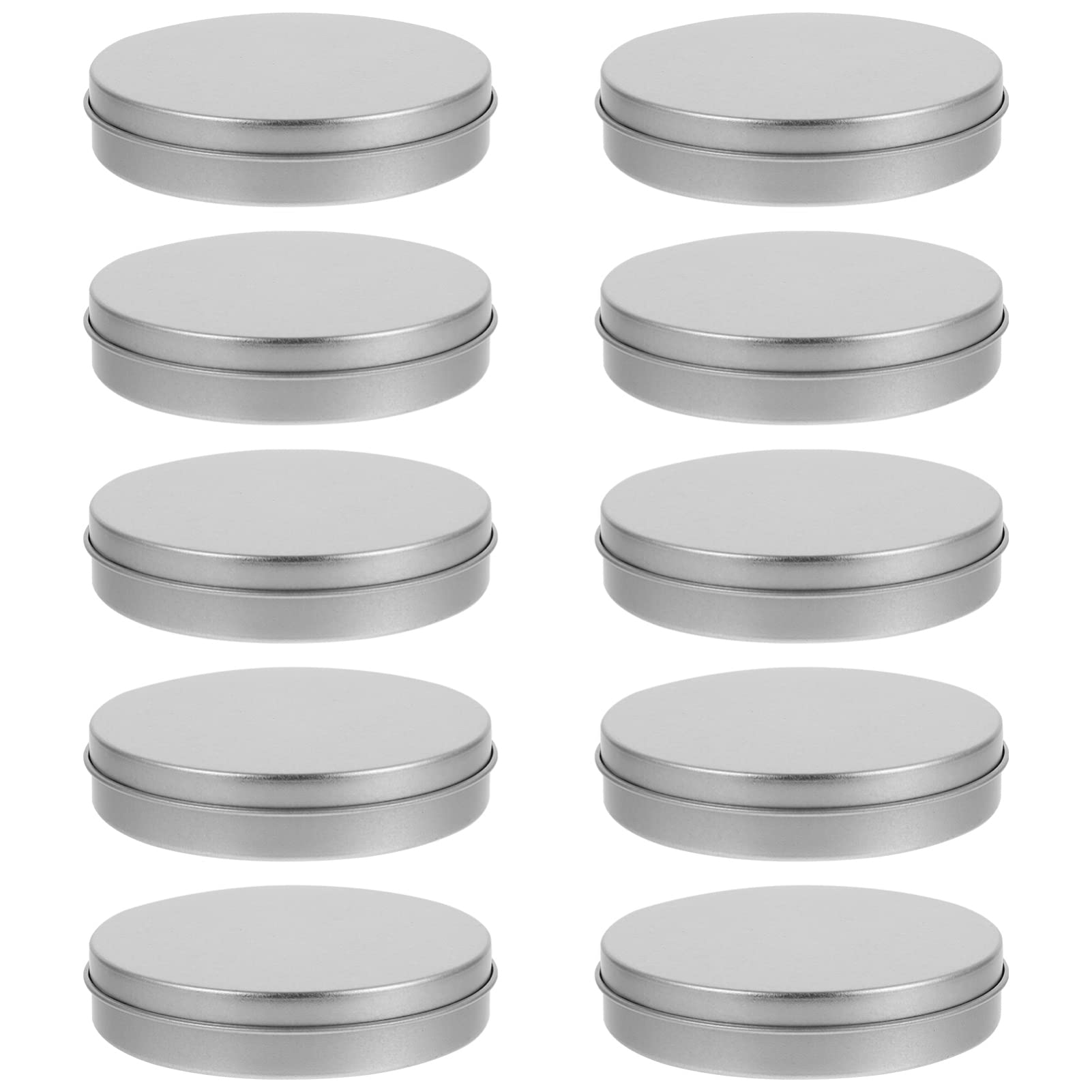 EXCEART 10-Pack Round Metal Tin Cans with Lids - Airtight Empty Containers for Candles, Candies, Cookies & Biscuits | Perfect for Kitchen Storage, DIY Crafts & Gift Packaging