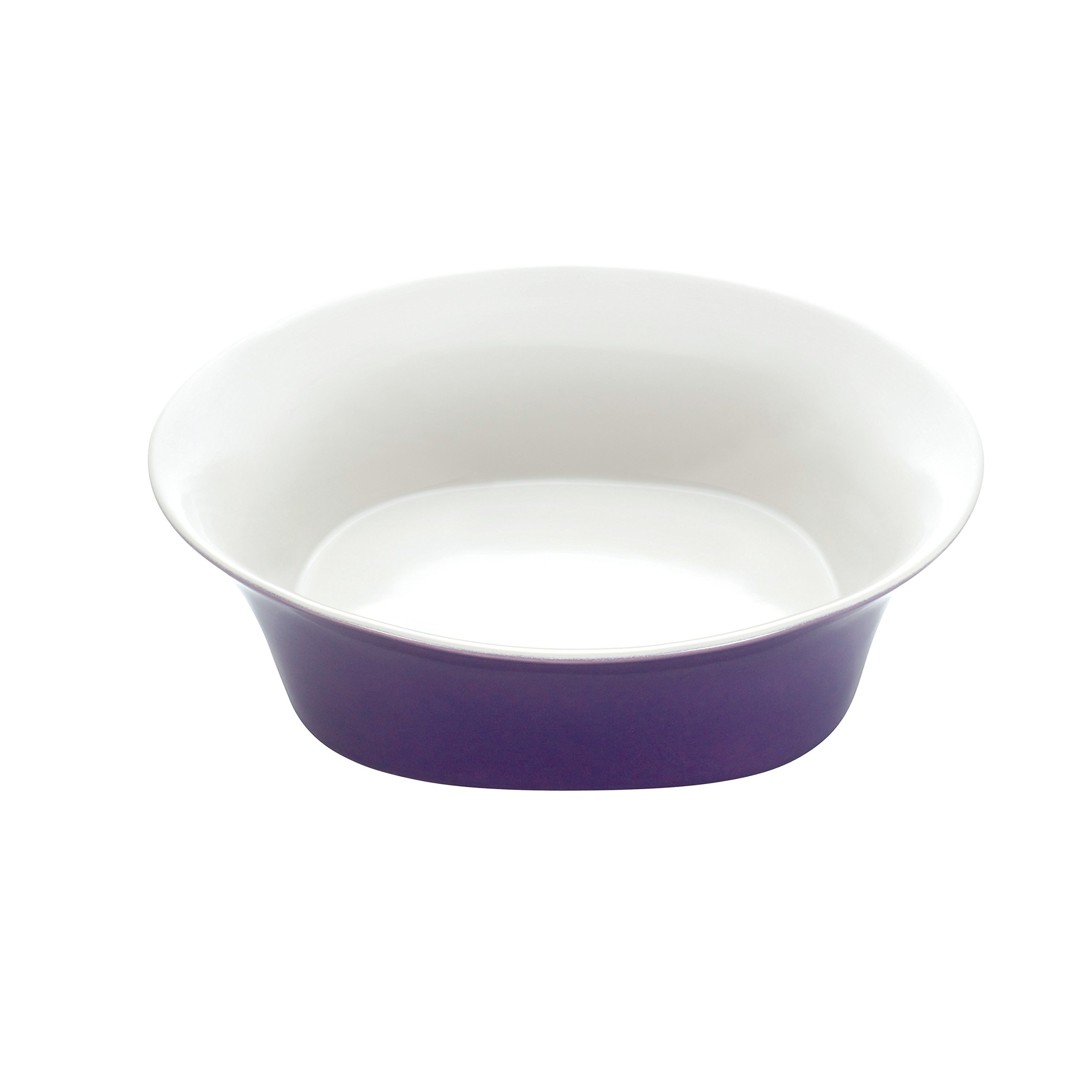 Rachael Ray 10-Inch Stoneware Serving Bowl Set - Round & Square Dinnerware for Entertaining, Purple - Perfect for Salads, Pasta, and Family Gatherings