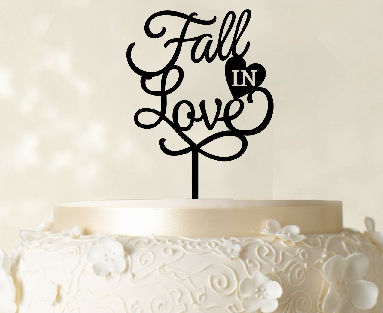 Personalized Glitter Wedding Cake Topper - Custom Couple Cake Decoration (6-7 Inches Wide) for Anniversary, Bridal Shower & Romantic Celebrations