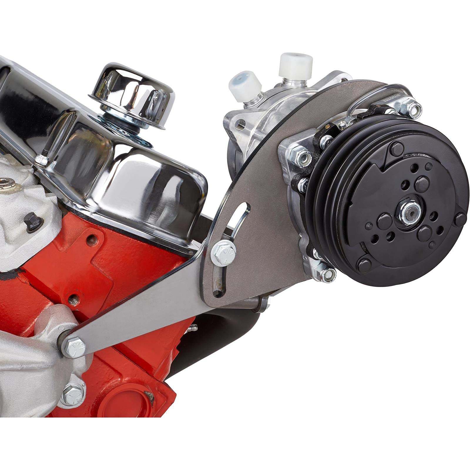 Vintage Air 15410-VCB Left Hand Side Mount A/C Compressor Bracket for Small Block Chevy (SBC) - Perfect for Classic Car Restoration & Performance Upgrades