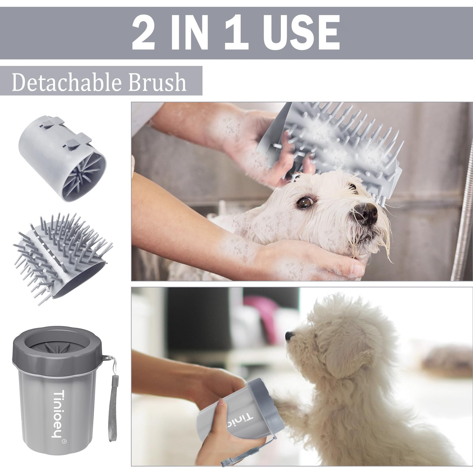 **Dog Paw Cleaner for Medium Dogs - Portable Pet Foot Washer for Muddy Paws - Perfect for Post-Walk Cleaning & Outdoor Adventures**