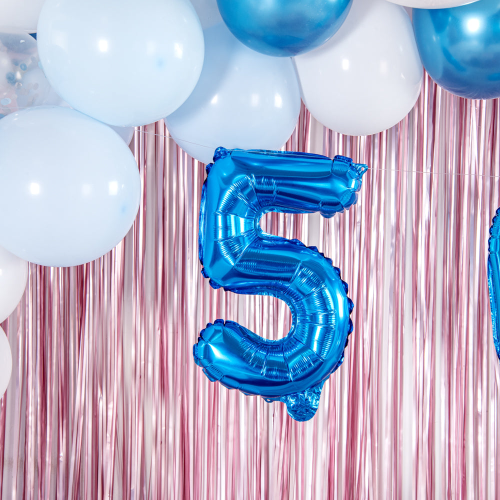 Balloonify Blue Mylar Number 5 Balloon - 16 Inch Party Decoration for Birthdays, Anniversaries & Celebrations - 1 Count Box