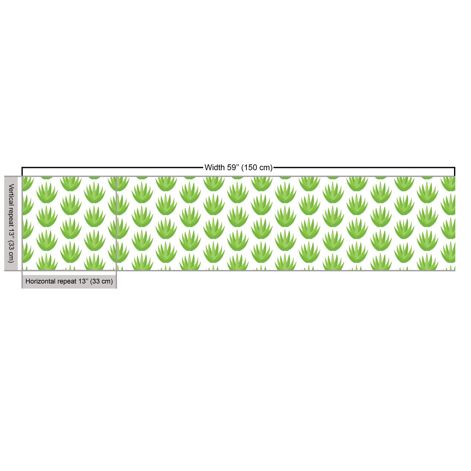 Ambesonne Agave Fabric by The Yard - Cactus Exotic Plant Digital Print Upholstery Fabric for Sofa, Curtains & Home Decor - 10 Yards White & Lime Green - Perfect for Bohemian & Desert Themed Interiors