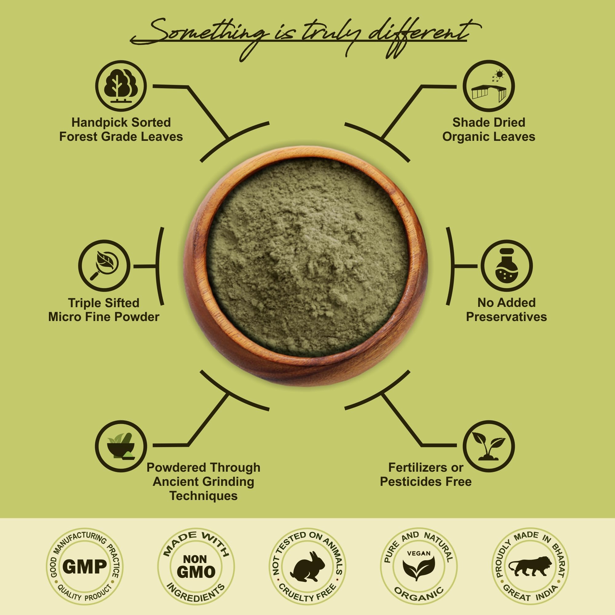 IYUSH Ayurvedic Bhringraj Powder for Hair Growth & Skin Care | Eclipta Prostrata Herbal Supplement - 200g (100g x 2) | Promotes Thicker Hair & Healthy Scalp | Perfect for DIY Hair Masks & Natural Beauty Routines