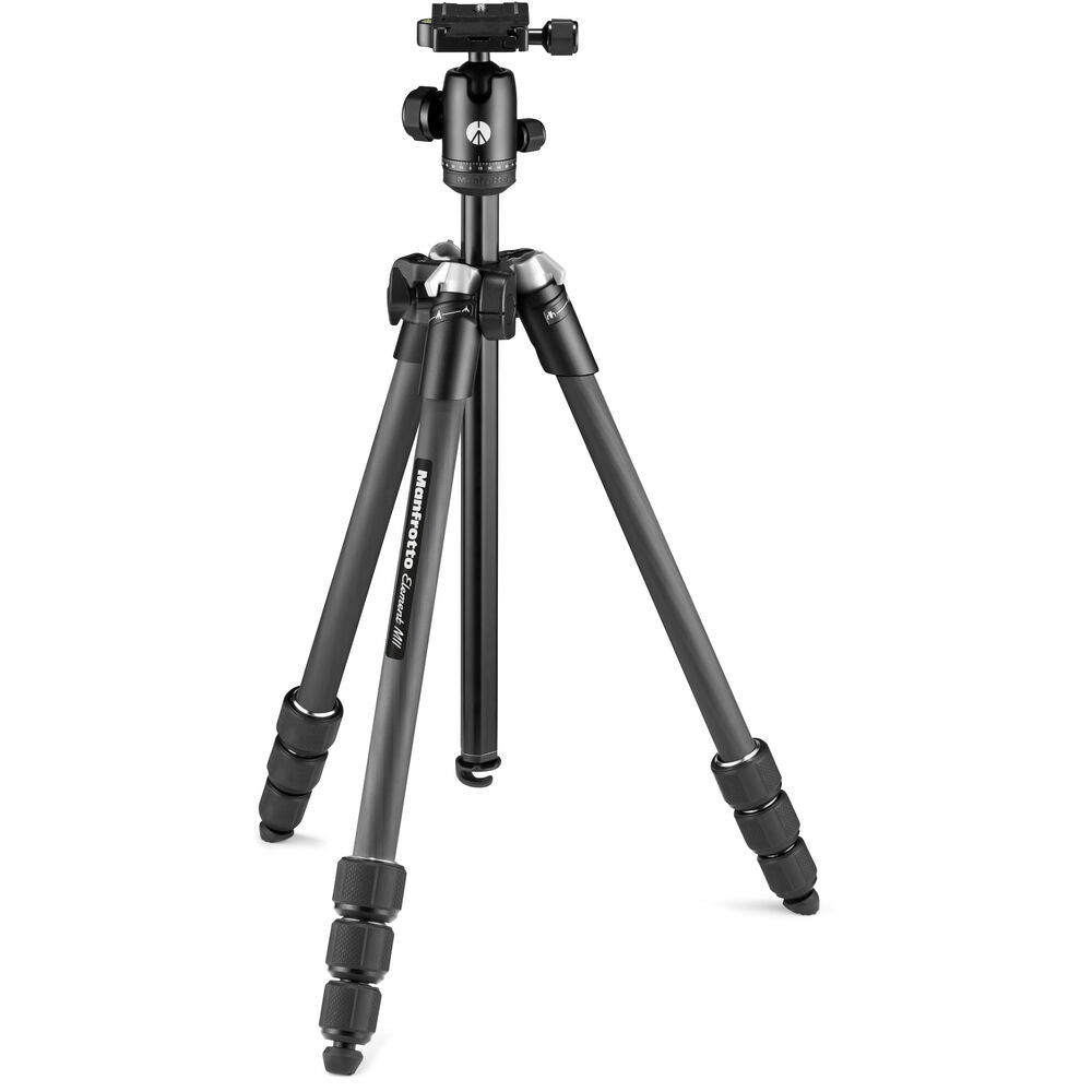 Manfrotto Element MII Travel Tripod - Lightweight Aluminum Camera Tripod for DSLR & Mirrorless Cameras - Perfect for Travel, Hiking & Outdoor Photography