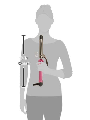 Professional Pink Titanium Curling Iron 1 Inch - Hot Tools Salon-Grade Hair Wand for Long Lasting Curls & Waves - Perfect for Home Styling, Weddings & Special Occasions
