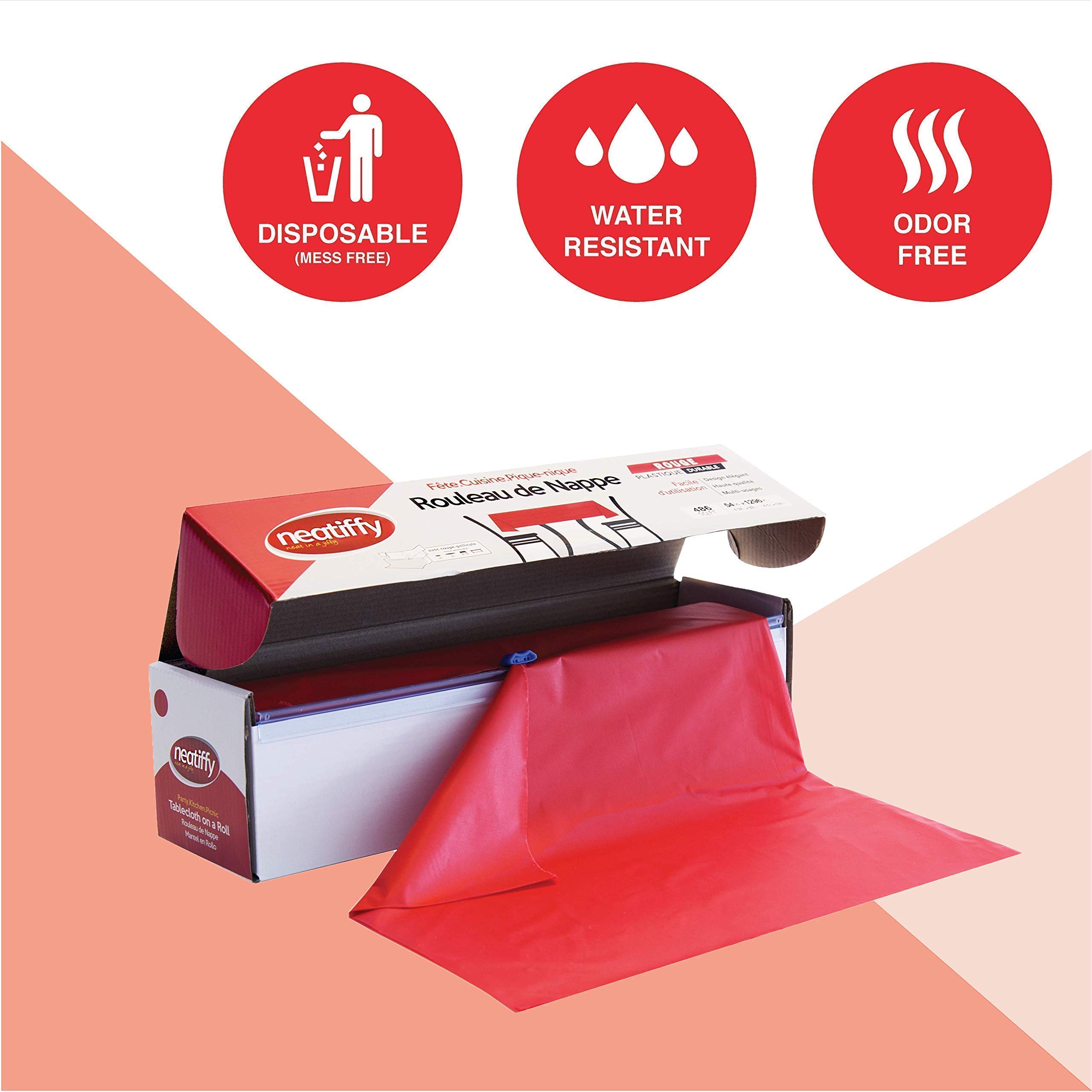 Neatiffy Disposable Plastic Tablecloth Roll - 54