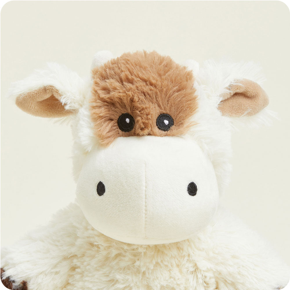 Weighted Heated Cow Stuffed Animal - Warmies Plush Toy for Stress Relief & Comfort | Perfect for Anxiety Relief, Warm Hugs, and Cozy Nights