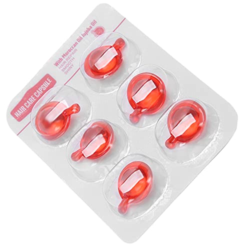 Hair Growth Serum with Keratin & Biotin - Hair Care Treatment Capsules for Thicker, Stronger Hair (Red) | Repair Damaged Hair & Reduce Breakout for Men & Women