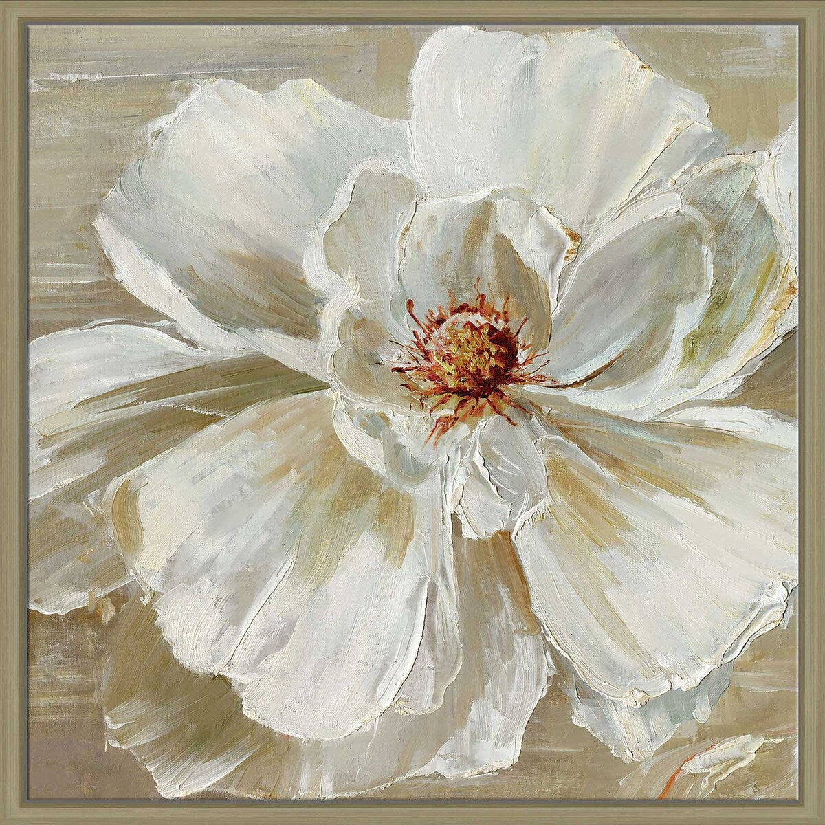 Bloomin' Beauty Floral Print Floating Canvas Wall Art - Elegant Home Decor for Living Room, Bedroom & Office