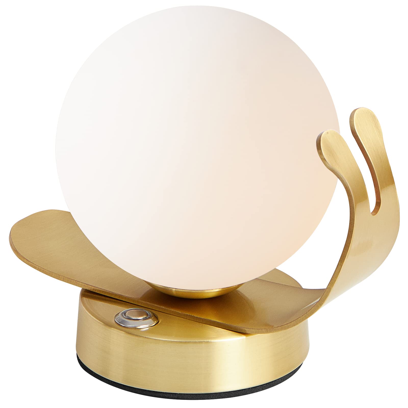 Metal Snail Gold Table Lamp - Touch Dimmable LED Desk Light, Rechargeable Wireless Night Light for Kids, Creative Birthday Gift (3000K Warm White) | Perfect for Bedroom, Nursery, Study Room & Gift Giving