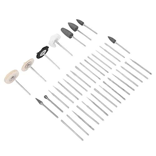 40PCS Professional Nail Drill Bits Set - Carborundum Sanding Bands for Acrylic & Gel Nails - Perfect for Home Manicures & Salon Use - Essential Nail Art Tools for DIY & Professional Nail Technicians
