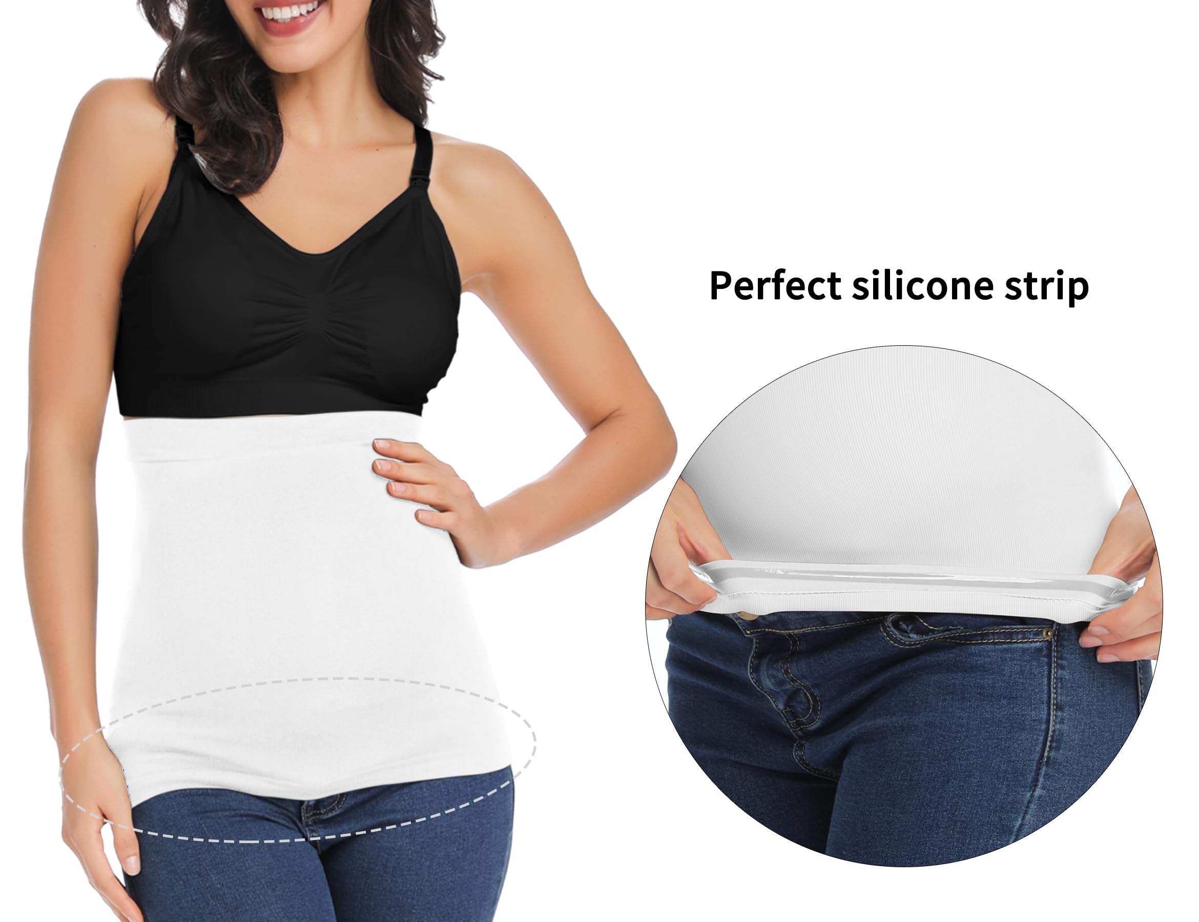 Rheane Maternity Belly Band - Pregnancy Support Belt for Comfort & Back Pain Relief - Adjustable Waistband for Expecting Mothers (Black, White, Dark Grey 3-Pack) - Perfect for Work, Travel & Everyday Wear