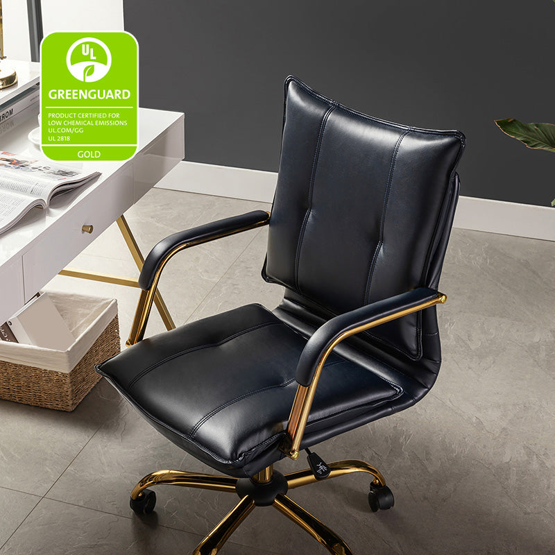 Stylish Michele Vegan Leather Task Accent Chair - Modern Office & Living Room Furniture for Home & Workspace