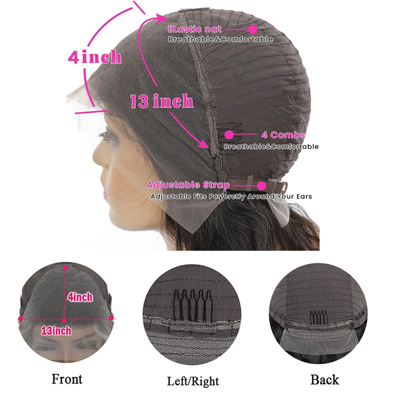 10 Inch Short Curly Bob Lace Front Wig - 13x4 HD Transparent Human Hair Wig for Women | Pre-Plucked Glueless Water Wave Bob Wig | Perfect for Daily Wear, Cosplay & Special Occasions