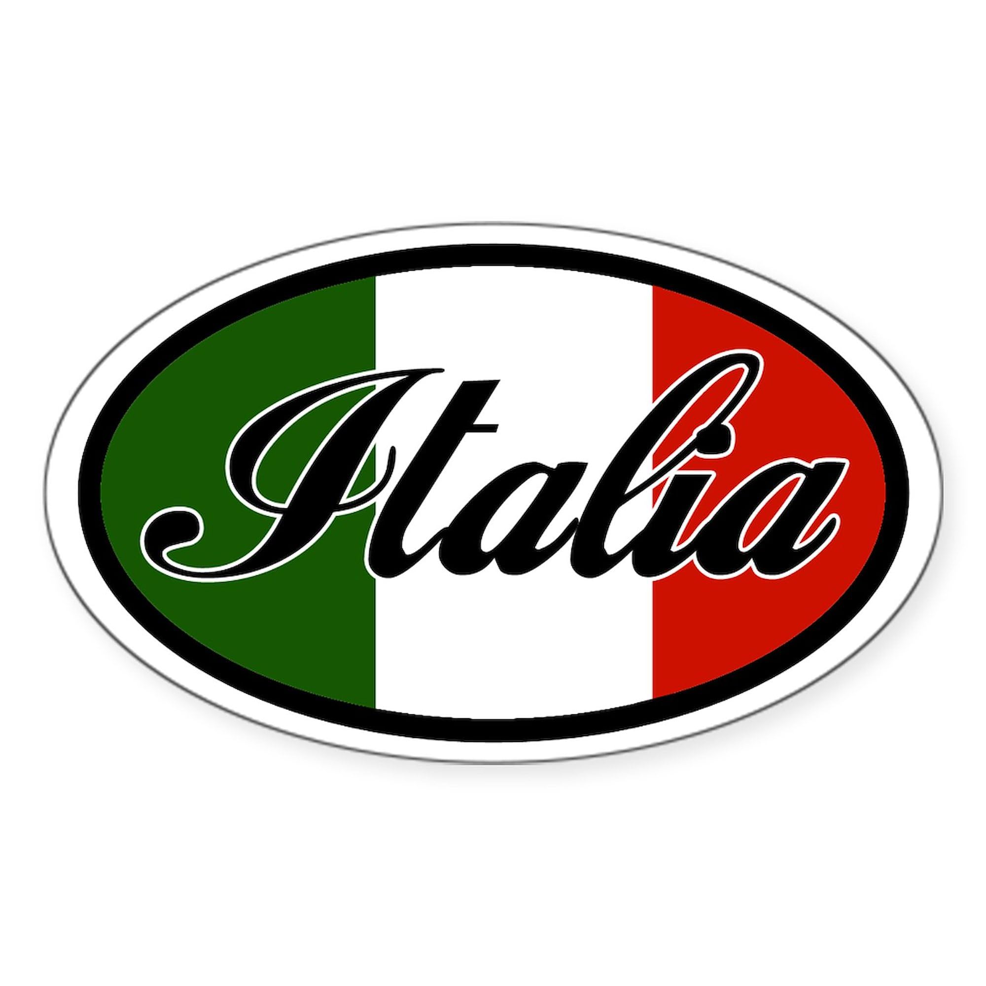 Italia Oval Car Bumper Sticker - Decal for Cars & Laptops