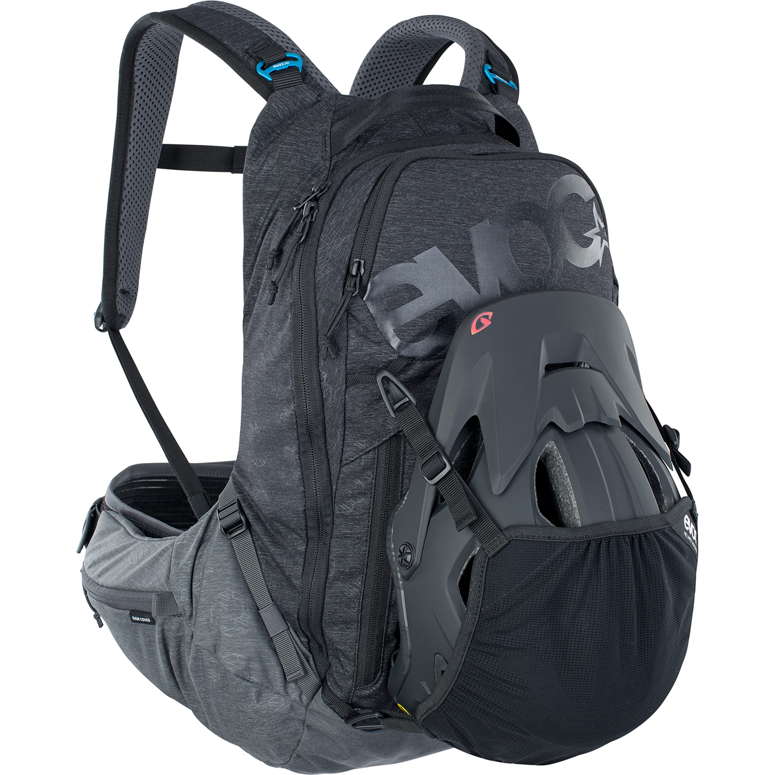 EVOC Rucksack Backpack - Large to X-Large Hiking & Travel Backpack for Men & Women - Durable Water-Resistant Black/Carbon Grey Design - Perfect for Outdoor Adventures, Camping & Daily Commute