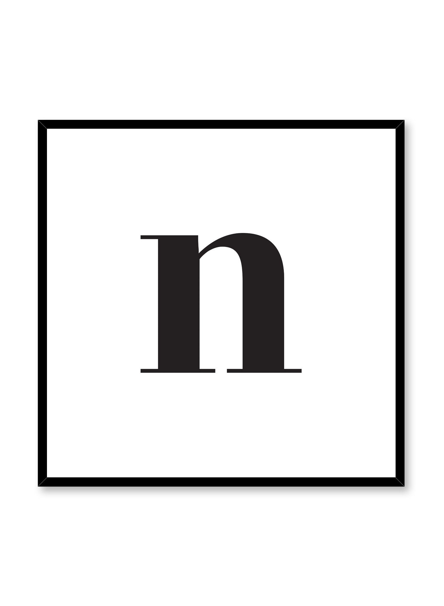 Lowercase Letter N Poster - Educational Alphabet Wall Art for Kids, Classroom & Homeschool Decor - Perfect for Preschool Learning & Nursery Room