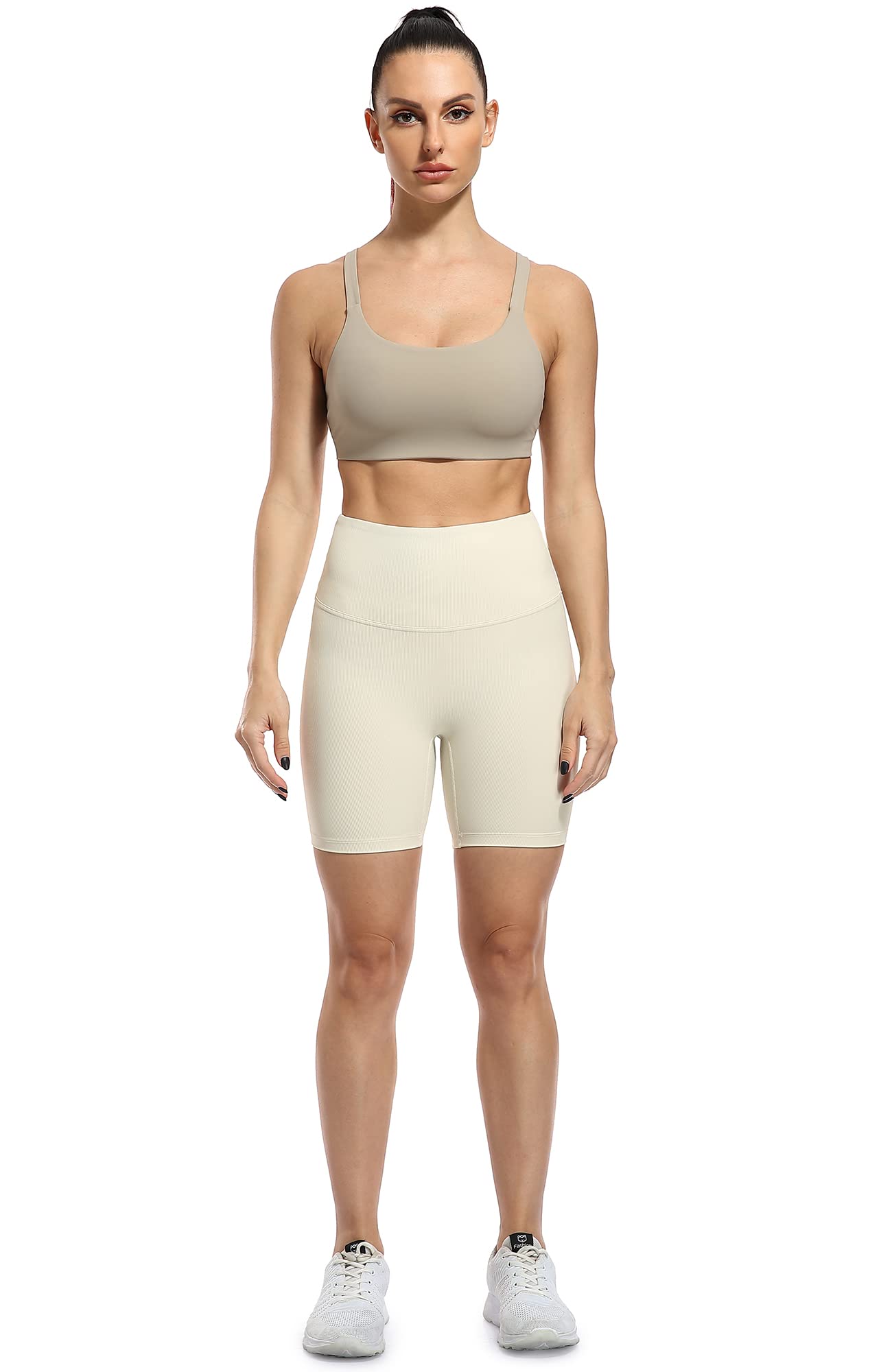 ICY ZONE Women's High Waist Biker Shorts - 6