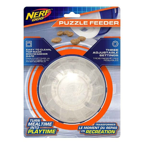 Nerf Dog Puzzle Feeder Toy - Interactive Slow Feeder for Dogs - Mental Stimulation & Fun Mealtime - Perfect for Small, Medium & Large Breeds