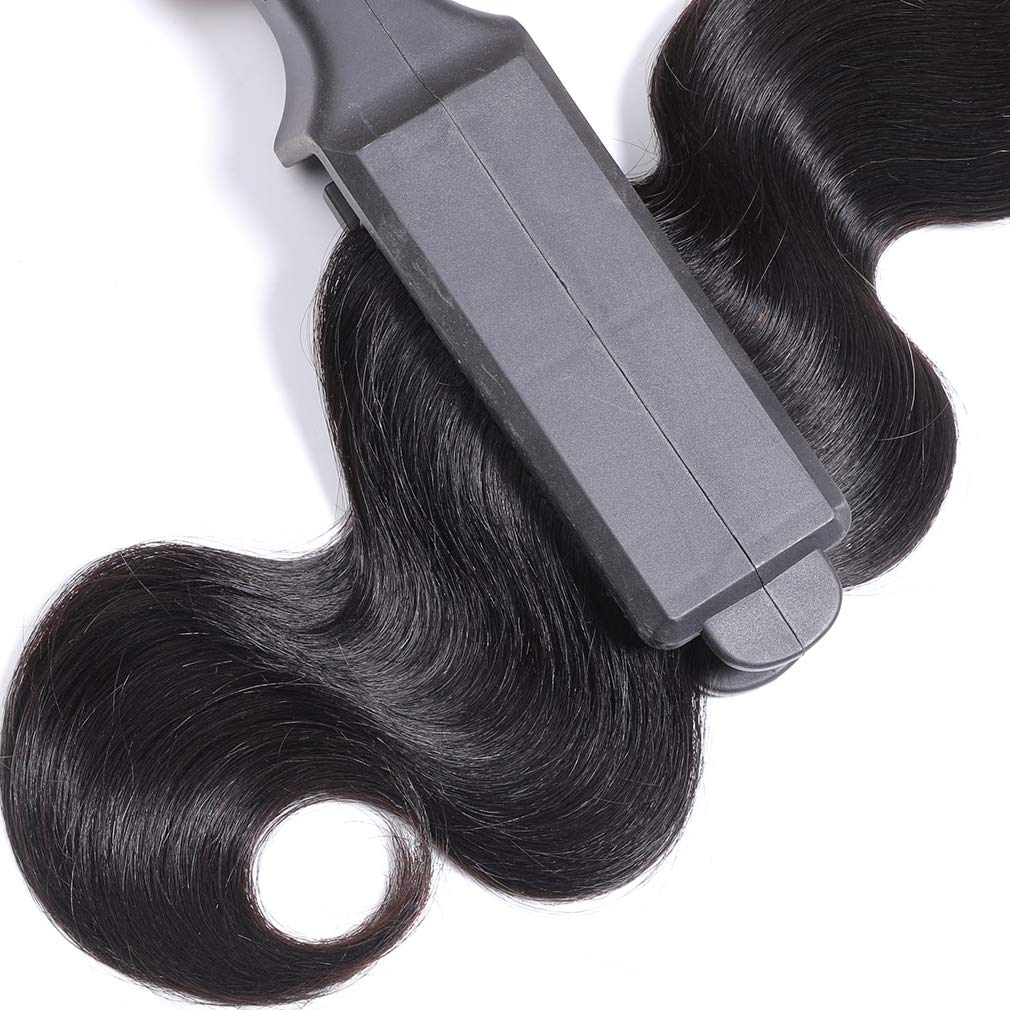 Brazilian Body Wave Human Hair Bundles 3Pcs with 5x5 Lace Closure - 100% Unprocessed Virgin Hair (16 18 20 +14,1B) 10A Grade - Perfect for Daily Styling, Weddings & Special Occasions