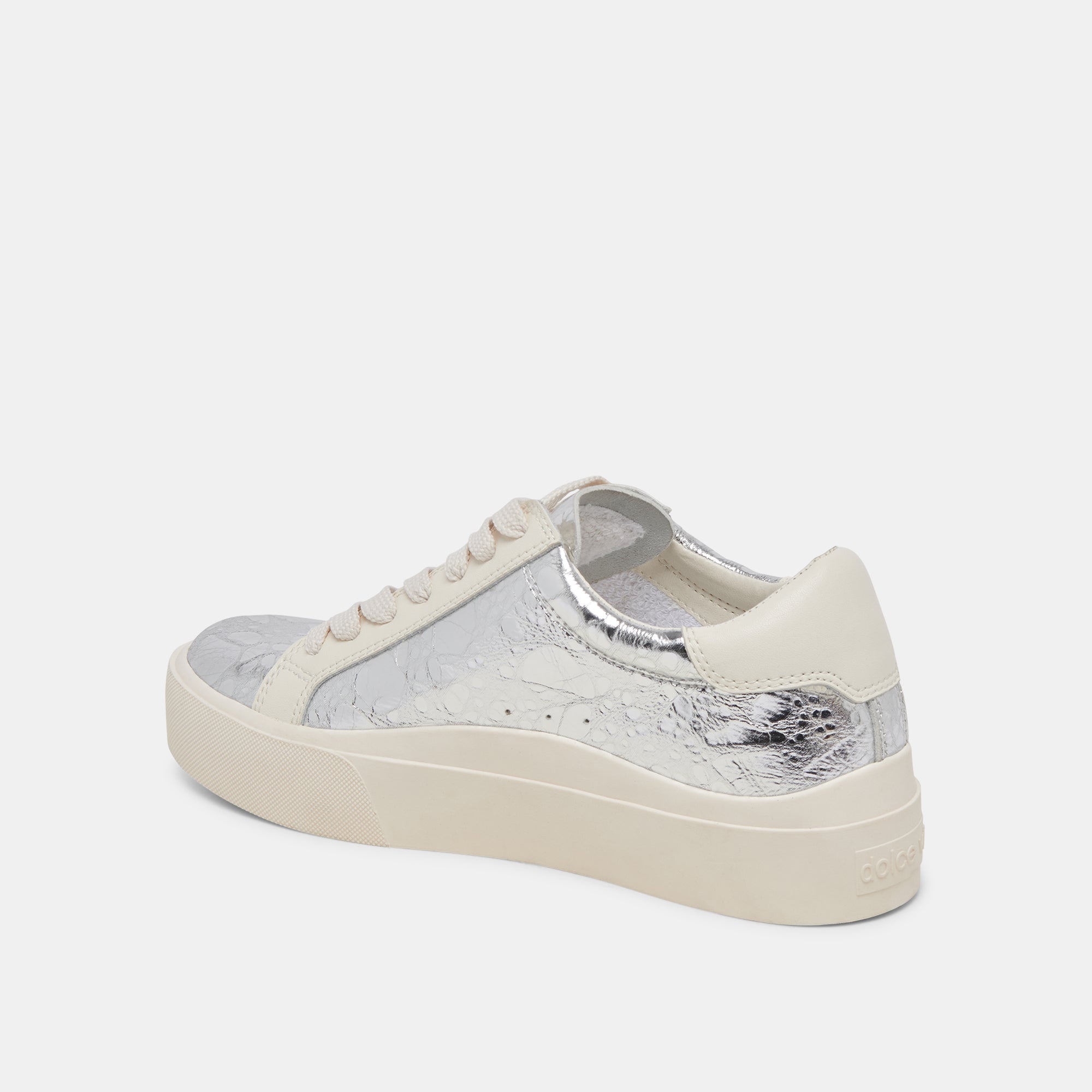 ZAYN 360 Sneakers for Men & Women - Silver Distressed Leather Fashion Shoes - Comfortable Walking & Running Shoes for Casual Wear, Gym, and Outdoor Activities