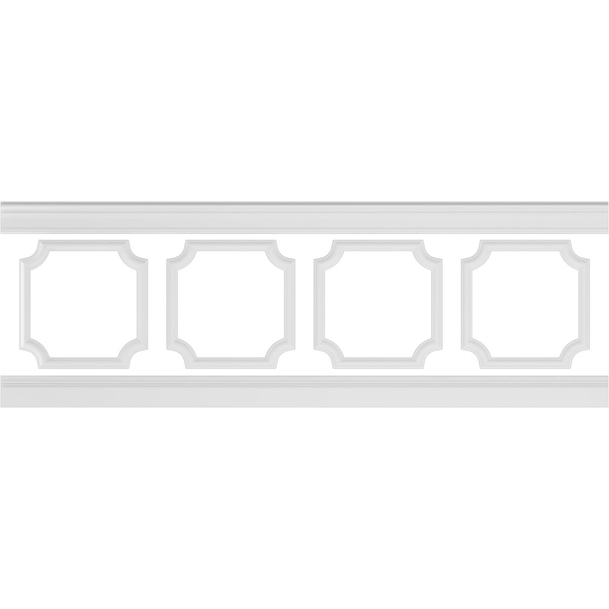 Ashford Traditional Wainscot Paneling Kit - 94.5 Inch Premium Wood Wall Paneling for Home & Office Decoration | Easy DIY Installation for Living Room, Bedroom, Dining Room & Hallway
