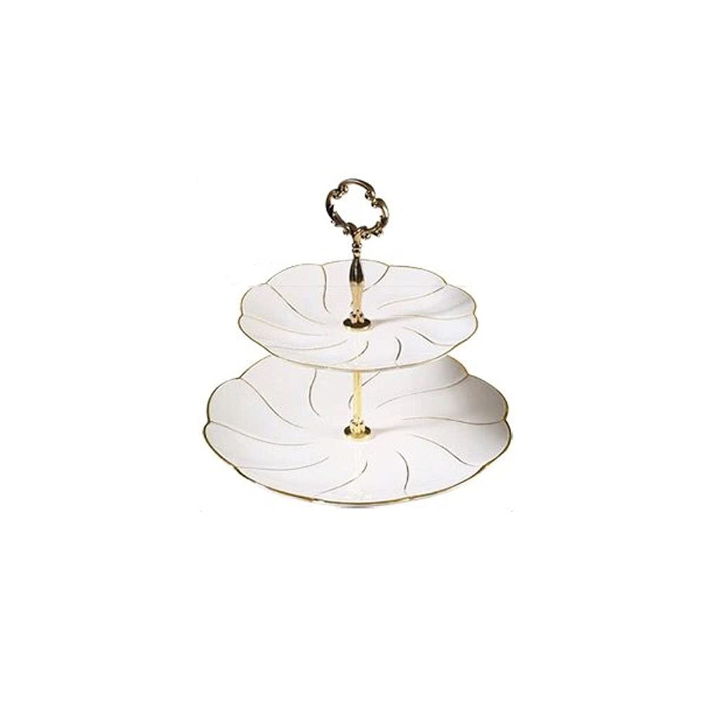 European-Style 3-Tier Ceramic Cake Stand - Elegant Wedding Dessert Display, Modern Afternoon Tea Serving Plate for Fruits & Pastries - Perfect for Home Decor, Parties & Special Occasions (Size A)