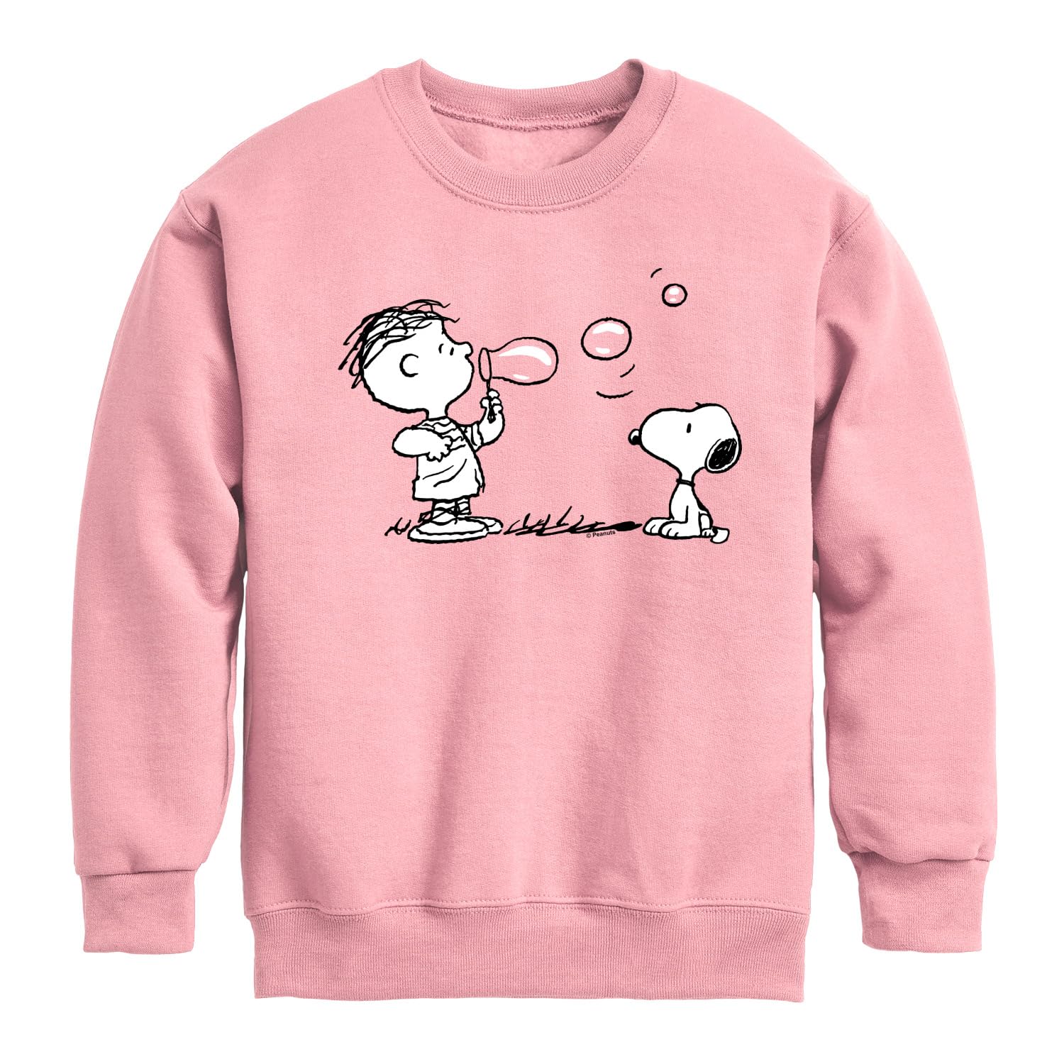 HYBRID APPAREL Peanuts Snoopy Bubbles Fleece Sweatshirt for Toddler & Youth - Soft Crewneck Pullover for Boys & Girls - Cozy Winter Outfit for Playdates & School Activities