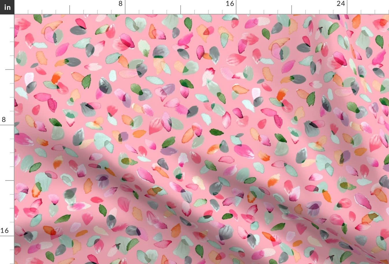 Confetti Pink Flowers Nature Happy Pattern Printed Minky Fabric - Colorful Trendy Fat Quarter for Sewing Baby Blankets, Quilt Backing & Plush Toys - Soft & Durable Material for DIY Crafts, Nursery Decor & Gift Making