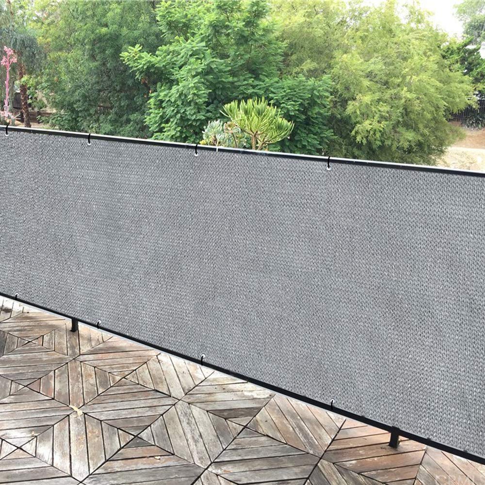 Alion Home 3x20FT Grey Privacy Screen for Backyard Fence, Pool, Deck, Patio & Balcony - Includes Zip Ties | Outdoor Privacy Panel for Shade, Wind Protection & Decorative Screening