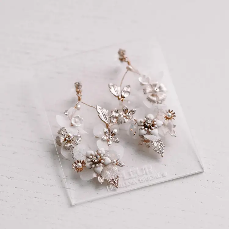 Lilly Fleur Earrings E037 - Elegant Floral Dangle Earrings for Women, Gold Plated French Hook, Perfect for Weddings, Parties & Everyday Wear