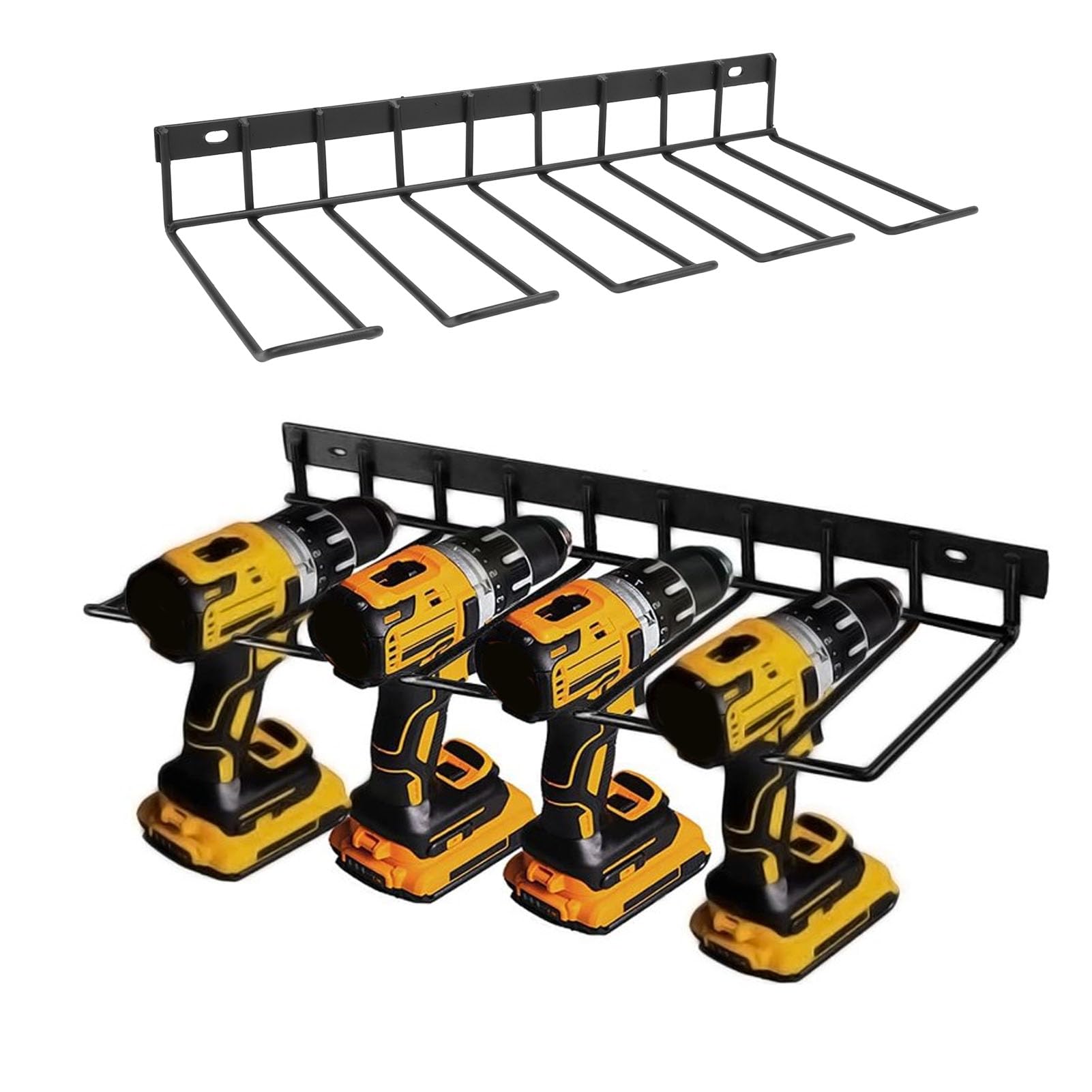 Heavy Duty Iron Wall Mount Electric Drill Storage Rack - Garage & Workshop Tool Organizer for Easy Access | Perfect for Home, Shed & DIY Projects