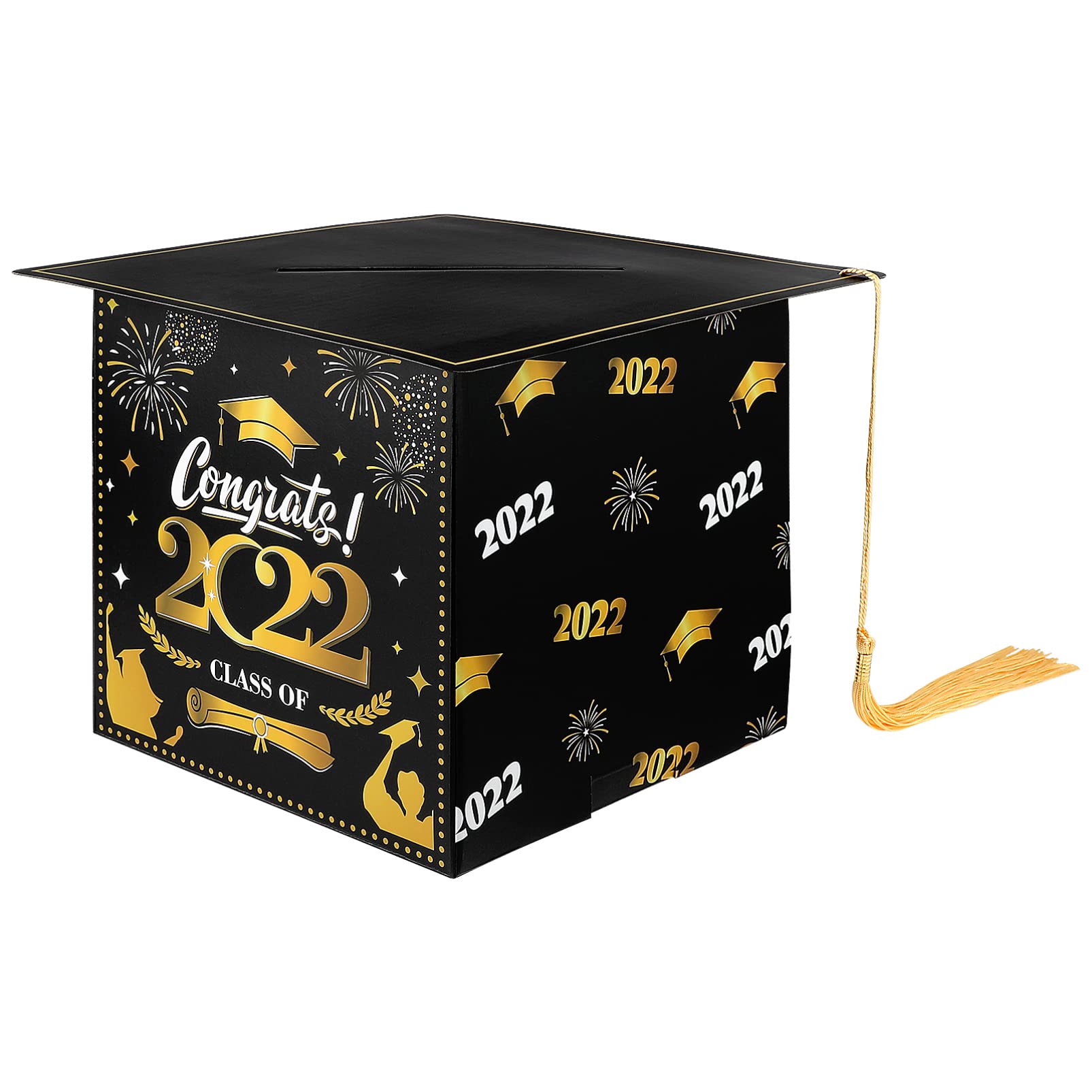PRETYZOOM 2022 Graduation Card Box - Elegant Graduation Party Decorations for Ceremony & Birthday Celebrations - Perfect for Class of 2022 Graduation Gifts, School Events & Party Decor