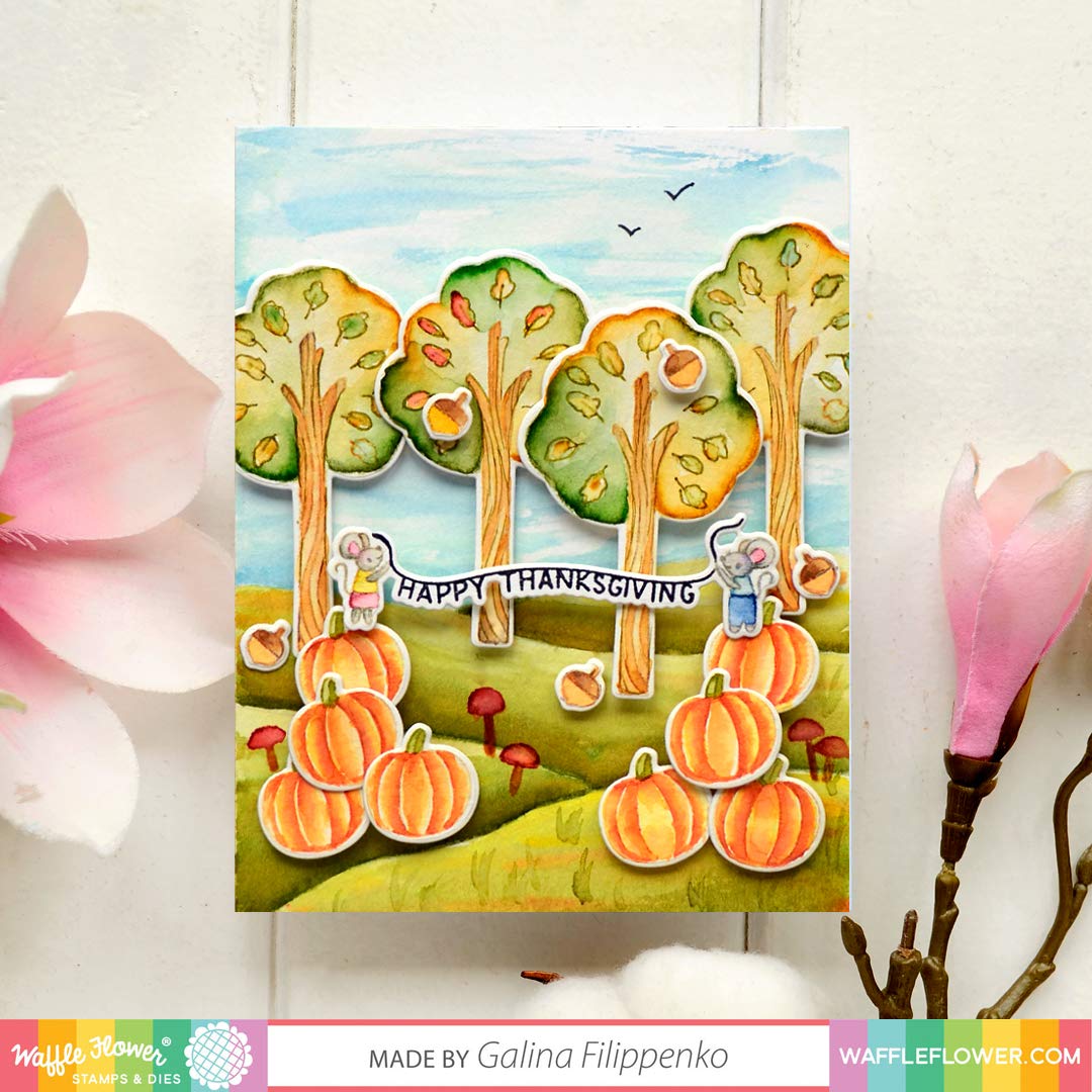 Waffle Flower Pumpkin House Matching Die Set for Card Making - Perfect for Thanksgiving, Fall, and Holiday DIY Crafts | Create Invitations, Greeting Cards, and Home Decor