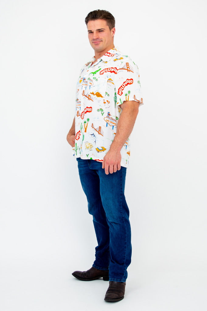 Dino Shirt - Stylish Hollywood Inspired Woven Bamboo T-Shirt for Men & Women | Perfect for Casual Wear, Outdoor Activities, and Dinosaur Theme Parties