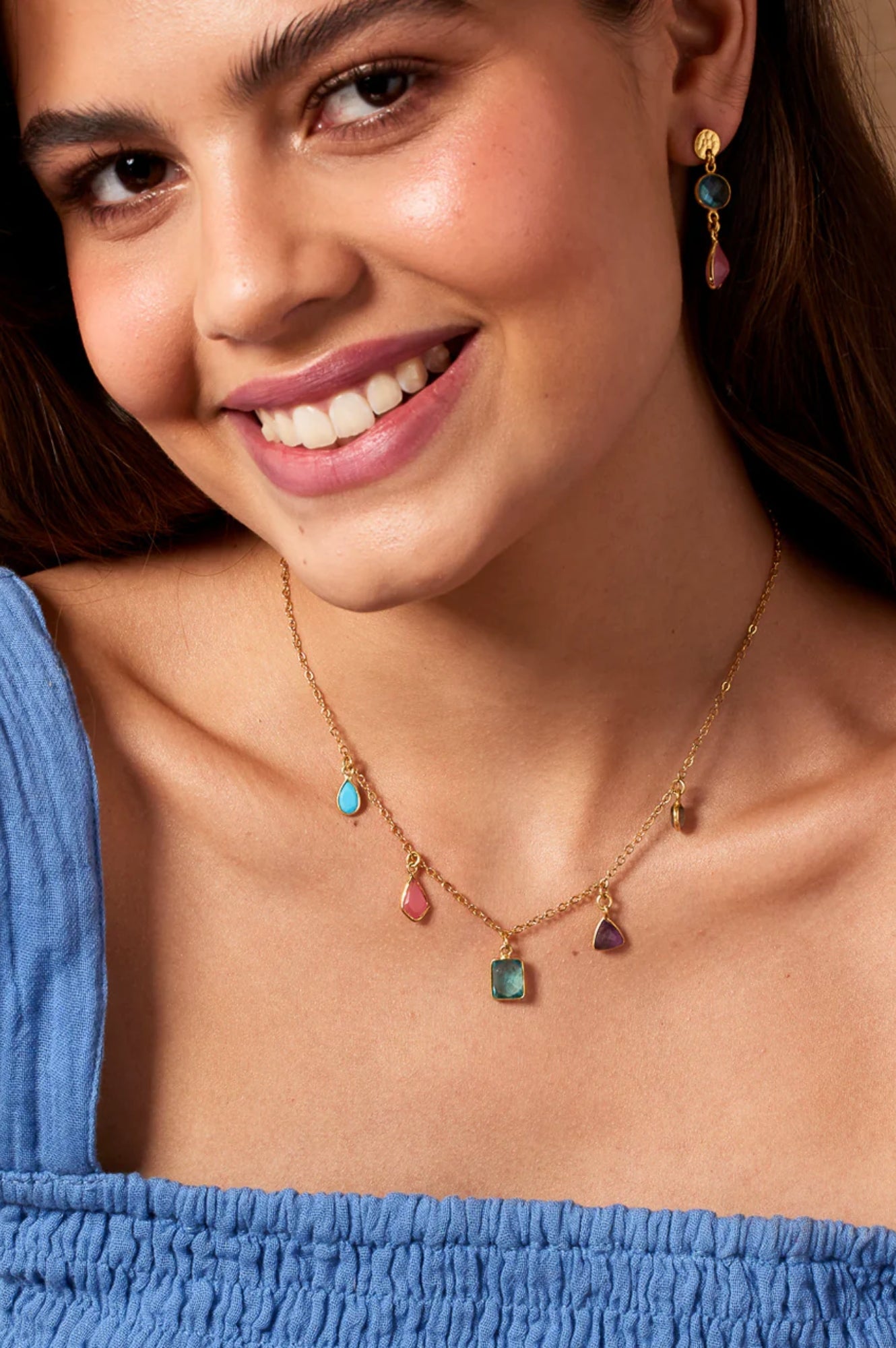 Flaur Necklace for Women - Elegant Multi-Layer Pendant Necklace | Perfect for Daily Wear, Parties, and Gifts