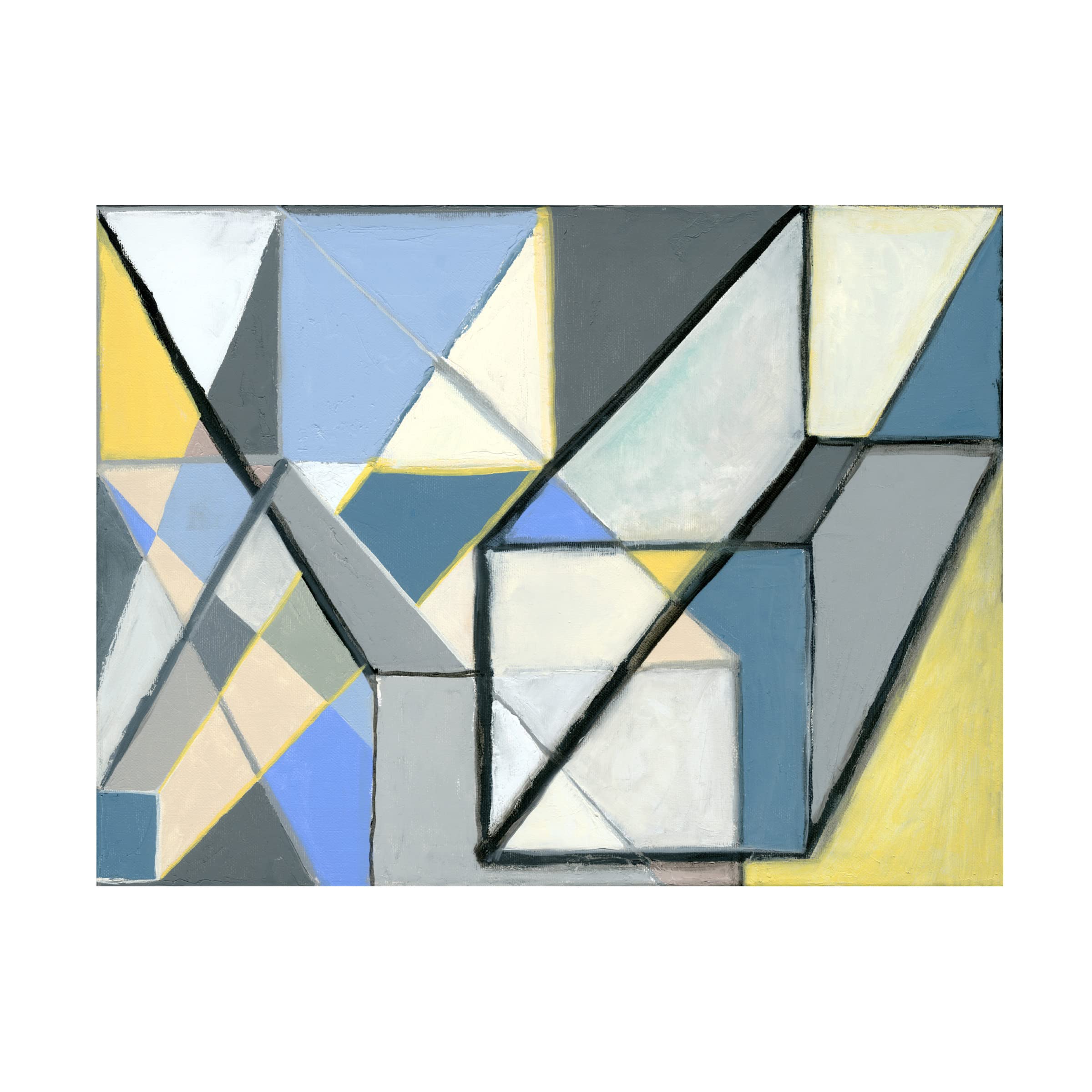 Trademark Fine Art 'Cuboid' Abstract Canvas Painting by Nikki Galapon - Modern Wall Art for Living Room, Bedroom & Office Decor