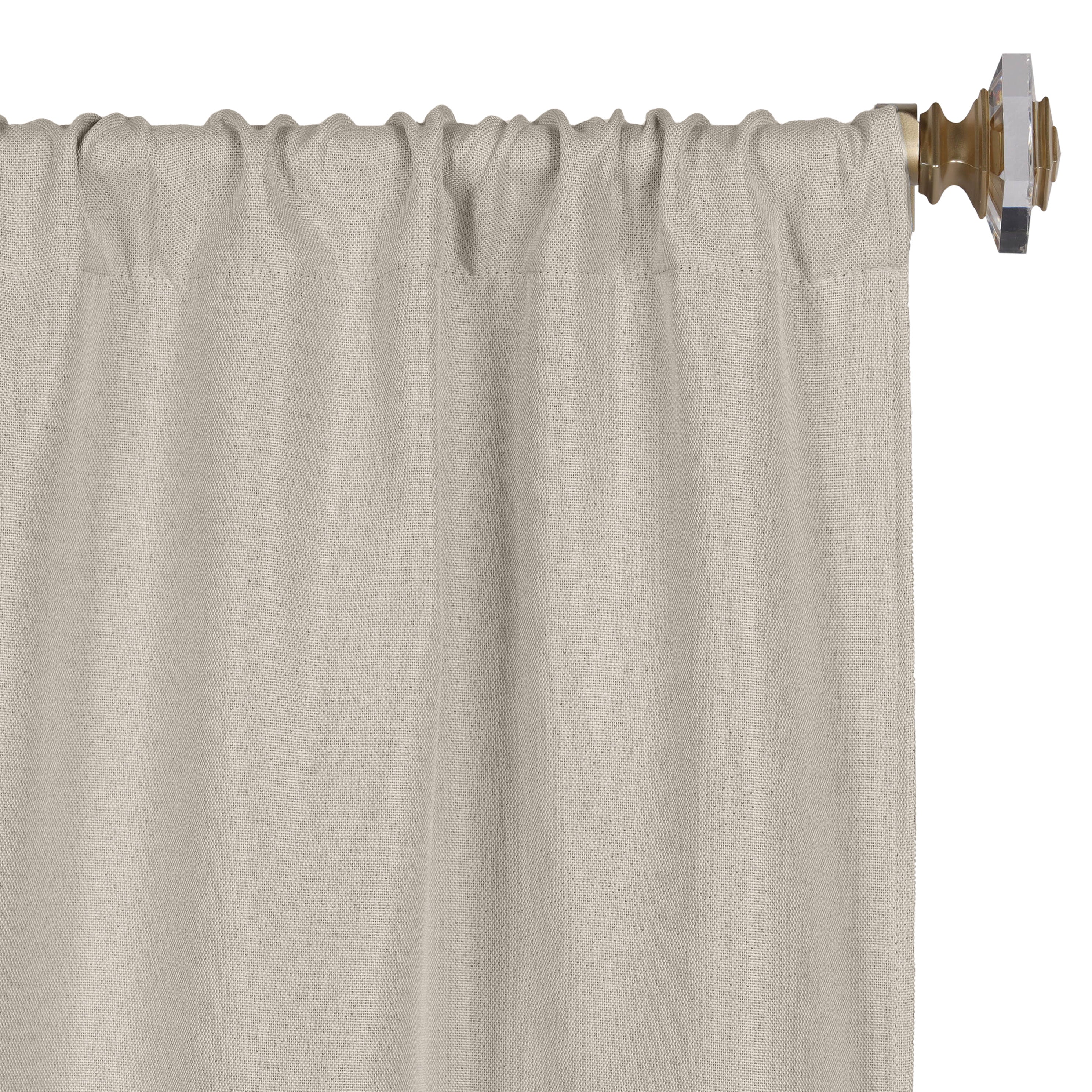 Blackout Curtains for Bedroom - 100% Linen Washable Room Darkening Curtains Set of 2 Panels - Perfect for Home Theater, Nursery & Light Sleepers