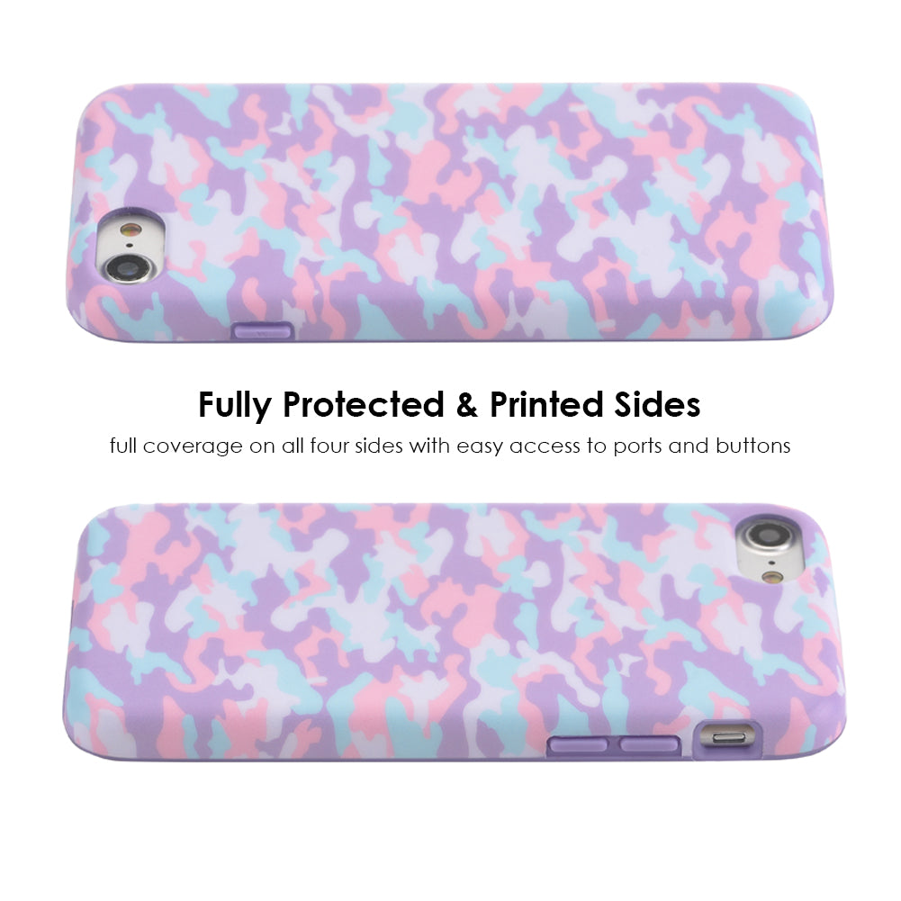Cotton Candy Camo iPhone Case - Trendy Protective Cover for iPhone 12/13/14/15 - Soft Matte Finish, Slim Fit - Perfect for Everyday Use, Travel & Outdoor Activities