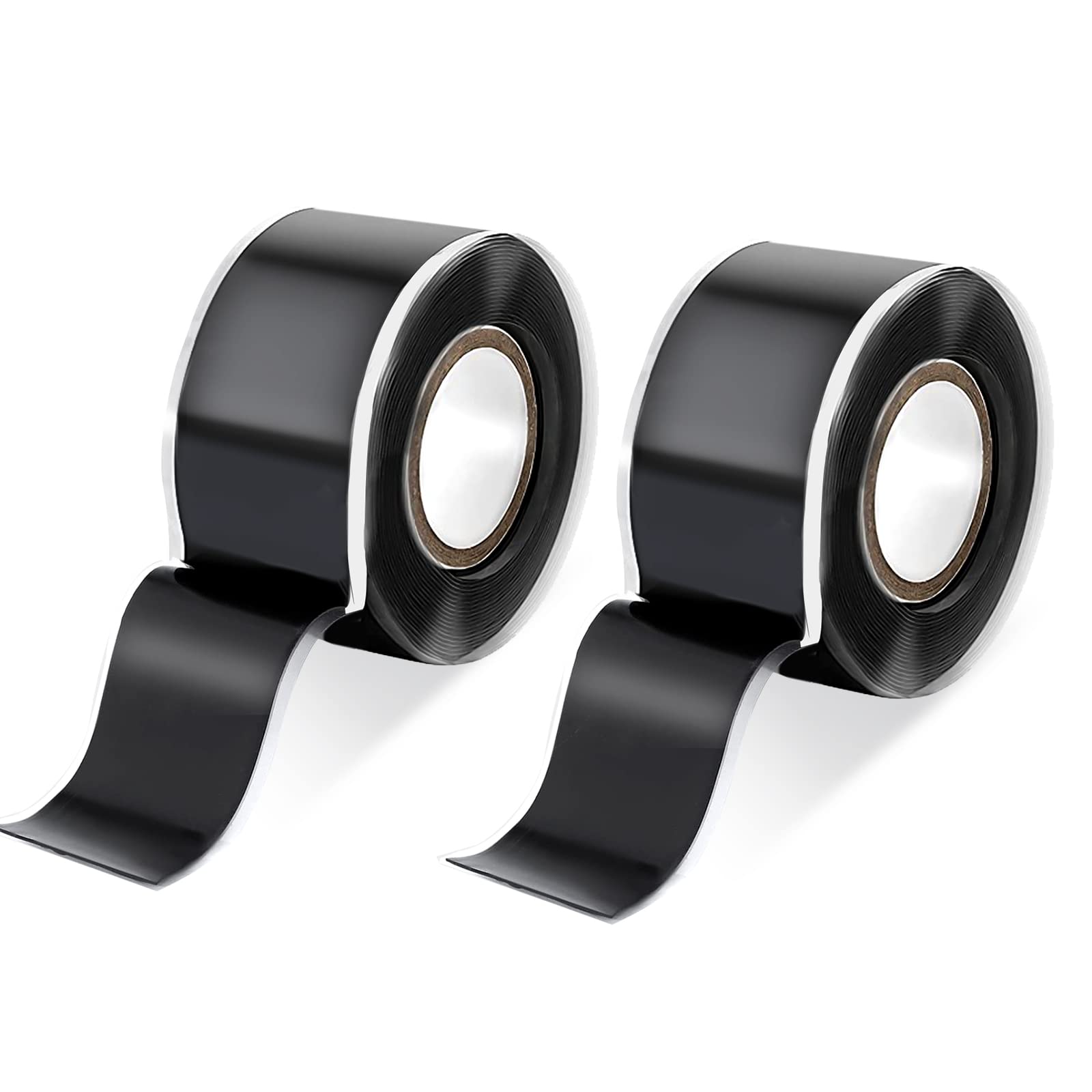 Self-Fusing Silicone Tape 1 Inch x 10Ft - 2 Rolls Waterproof Rubber Repair Tape for Pipe Leaks, Hose Repair & Emergency Fixes - Perfect for Plumbing, Automotive & Outdoor Gear Maintenance