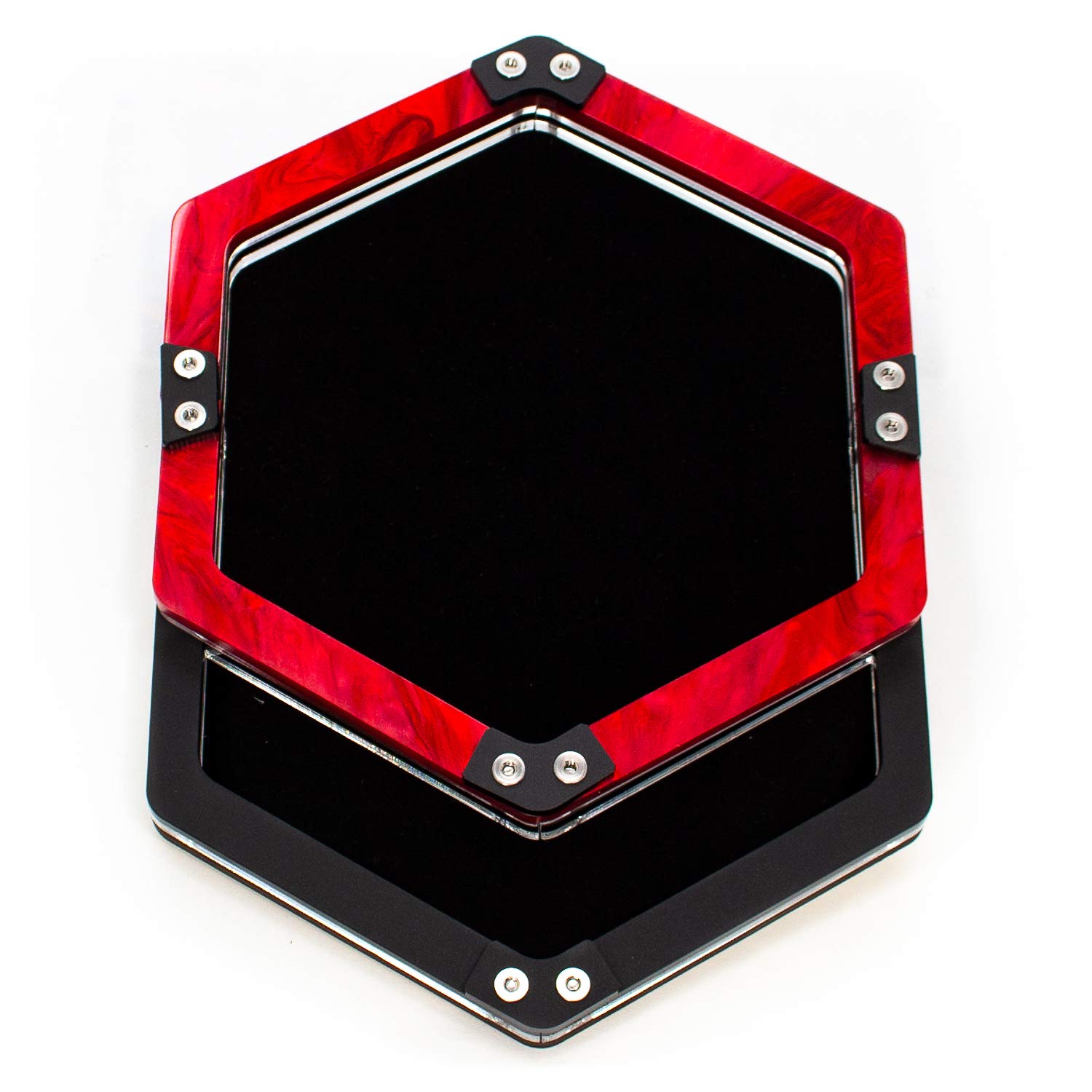 Premium Executive Dice Tray with Single Pocket - Red Leather Gaming Accessory for D&D, MTG, Board Games & Casino Nights - Perfect Gift for Gamers