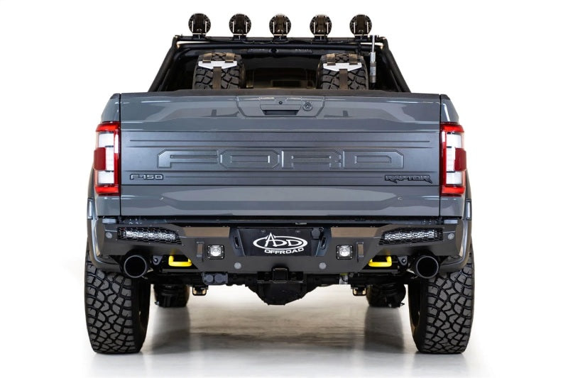 Addictive Desert Designs HoneyBadger Rear Bumper for 2021-2022 Ford Raptor | Heavy-Duty Off-Road Protection | Perfect for Trail Riding & Truck Customization